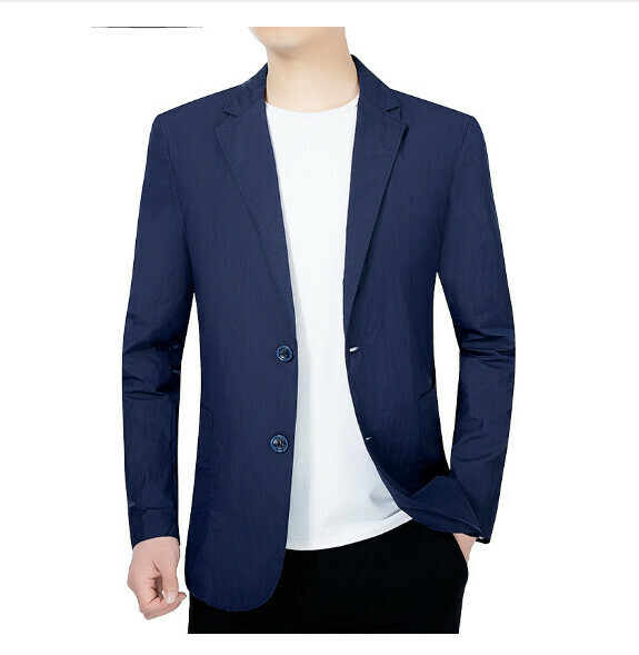 Hot selling business casual suit tops and jackets [M-4XL] [Blue] (contact customer service after placing the order to confirm the delivery size)
