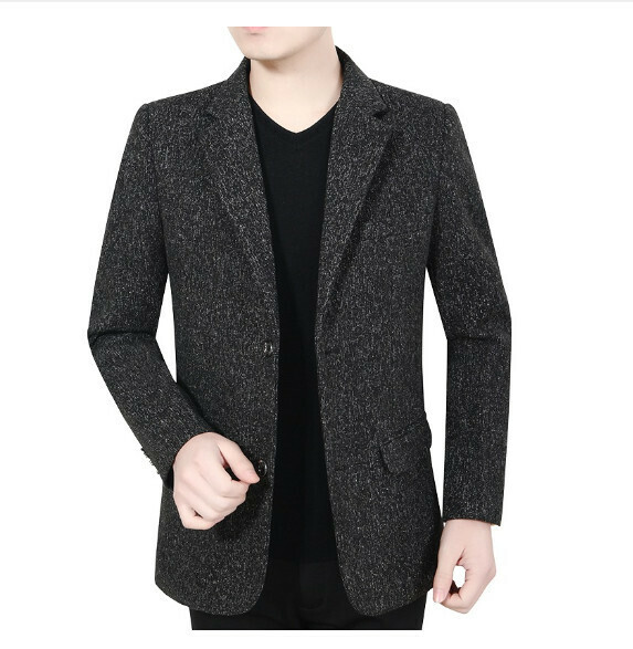 熱賣商務休閒西服上衣外套【M-3XL】【黑灰】 (下單後聯絡客服確認發貨尺碼) 