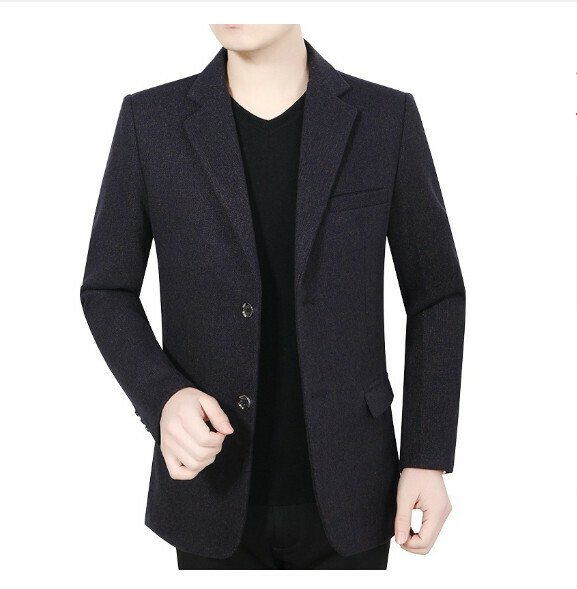 熱賣商務休閒西服上衣外套【M-3XL】【藏青】 (下單後聯絡客服確認發貨尺碼) 