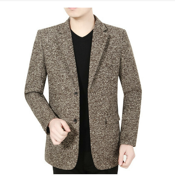 熱賣商務休閒西服上衣外套【M-3XL】【卡其】 (下單後聯絡客服確認發貨尺碼) 