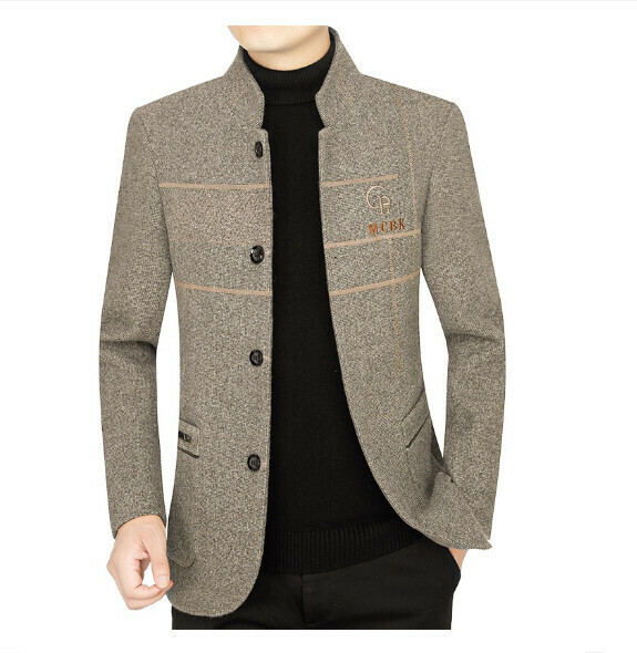 熱賣休閒夾克上衣外套【M-4XL】【1858淺咖-春秋薄款】 (下單後聯絡客服確認發貨尺碼) 
