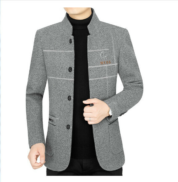 熱賣休閒夾克上衣外套【M-4XL】【1858淺灰-春秋薄款】 (下單後聯絡客服確認發貨尺碼) 