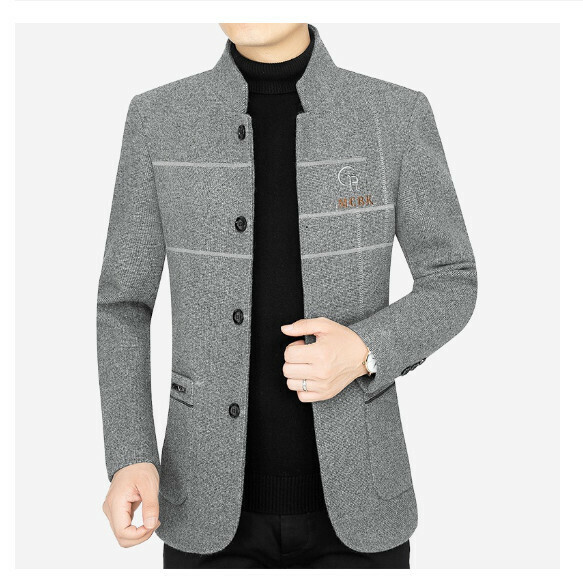 熱賣休閒夾克上衣外套【M-4XL】【FY1858淺灰】 (下單後聯絡客服確認發貨尺碼) 