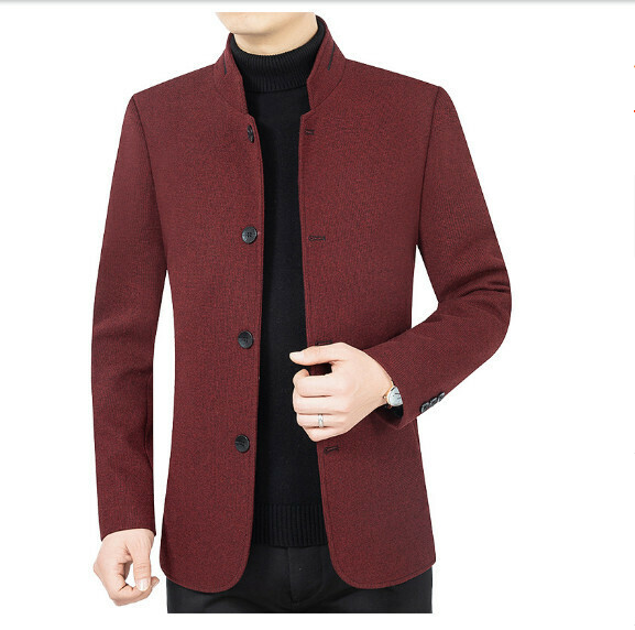 熱賣休閒夾克上衣外套【M-4XL】【JK2101酒紅】 (下單後聯絡客服確認發貨尺碼) 