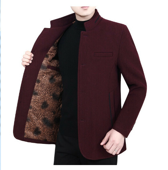熱賣休閒加絨夾克上衣外套【M-3XL】【酒紅】 (下單後聯絡客服確認發貨尺碼) 