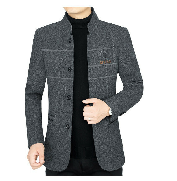 熱賣休閒夾克上衣外套【M-4XL】【1858深灰-春秋薄款】 (下單後聯絡客服確認發貨尺碼) 