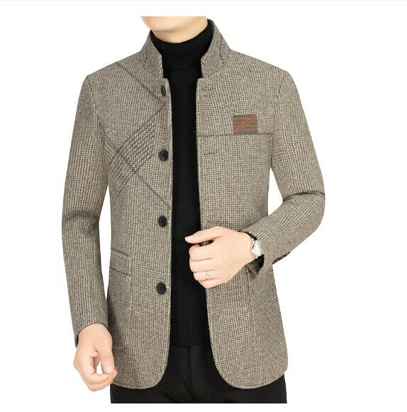 熱賣休閒夾克上衣外套【M-4XL】【59608咖色】 (下單後聯絡客服確認發貨尺碼) 