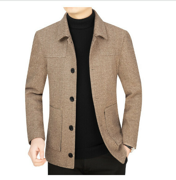 熱賣休閒夾克上衣外套【M-4XL】【82206卡其】 (下單後聯絡客服確認發貨尺碼) 
