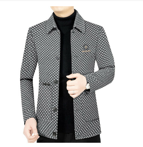Hot selling casual jacket tops [M-4XL] [29141 gray] (contact customer service after placing the order to confirm the delivery size)