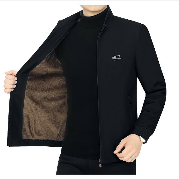 Hot selling casual jacket tops [M-4XL] [JK602 black-velvet] (contact customer service after placing the order to confirm the delivery size)