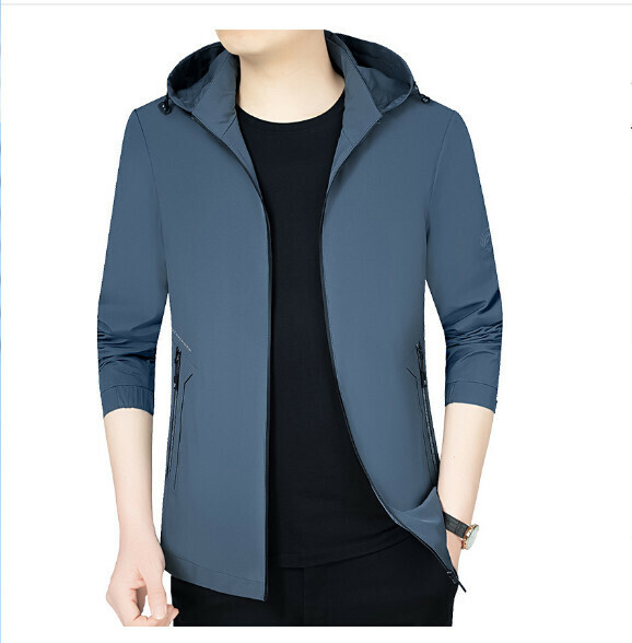 Hot selling casual thickened jacket tops [M-4XL] [62971 fog blue] (contact customer service after placing the order to confirm the delivery size)