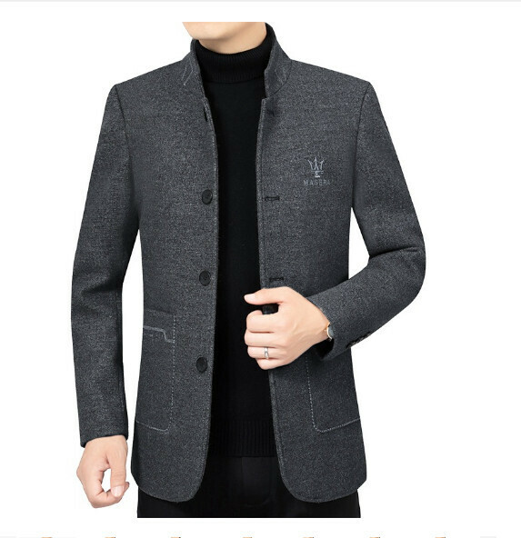 Hot selling casual thickened jacket tops [M-4XL] [1856 dark gray] (contact customer service after placing the order to confirm the delivery size)