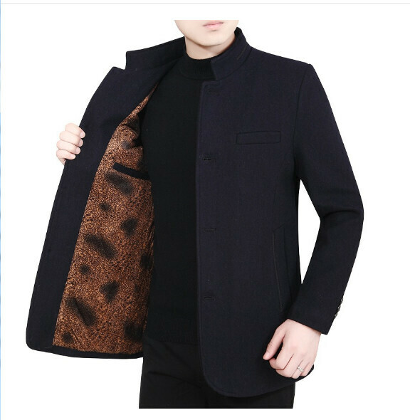 Hot selling casual thickened jacket tops [M-3XL] [Navy blue - thickened with velvet] (contact customer service after placing the order to confirm the delivery size)