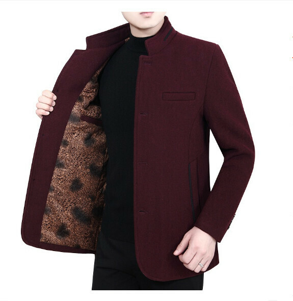 Hot selling casual thickened jacket tops [M-3XL] [burgundy-velvet thickened] (contact customer service after placing the order to confirm the delivery size)
