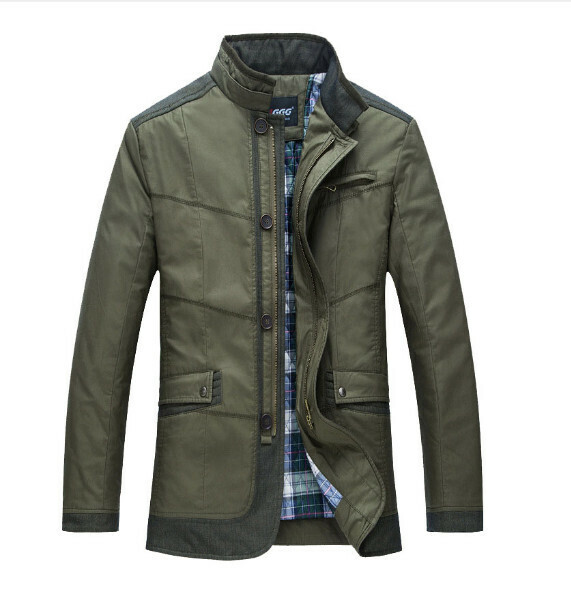 Hot selling casual thickened jacket tops [M-4XL] [Dark Green - Spring and Autumn Thin Style] (Contact customer service after placing the order to confirm the delivery size)