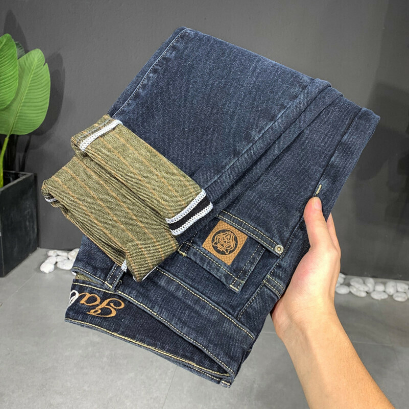 Hot selling casual jeans trousers [D066 blue gray size 28-38] [contact customer service after placing the order to confirm the delivery size]