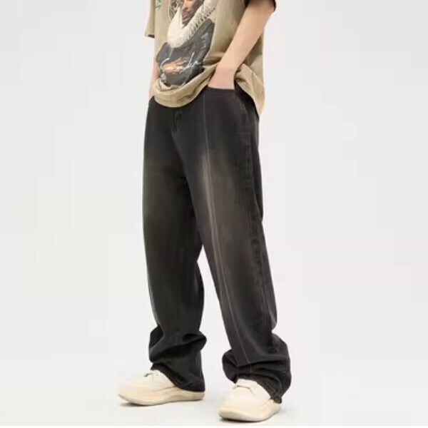 Hot-selling straight-leg loose jeans [Black S-2XL, please confirm the delivery size with customer service after placing the order]