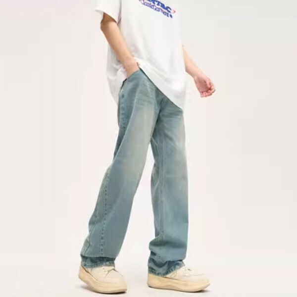 熱賣復古cleanfit牛仔褲【藍色S-2XL碼，下單後與客服確認發貨尺碼】