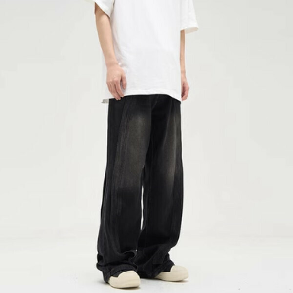 熱賣復古水洗牛仔褲【黑色M-XL碼，下單後與客服確認發貨尺碼】