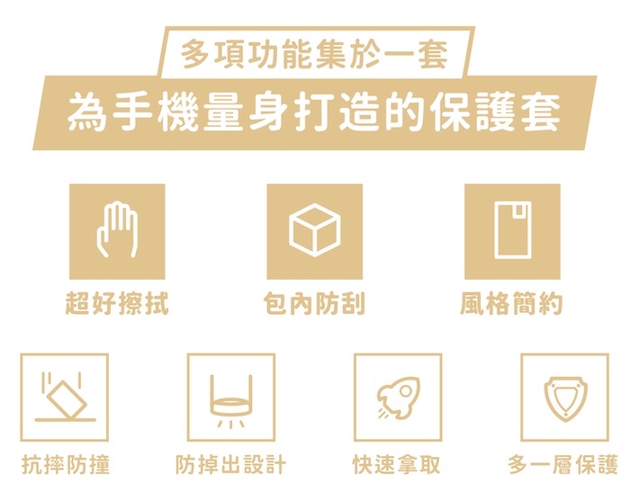 多項功能集於一套|為手機量身打造的保護套