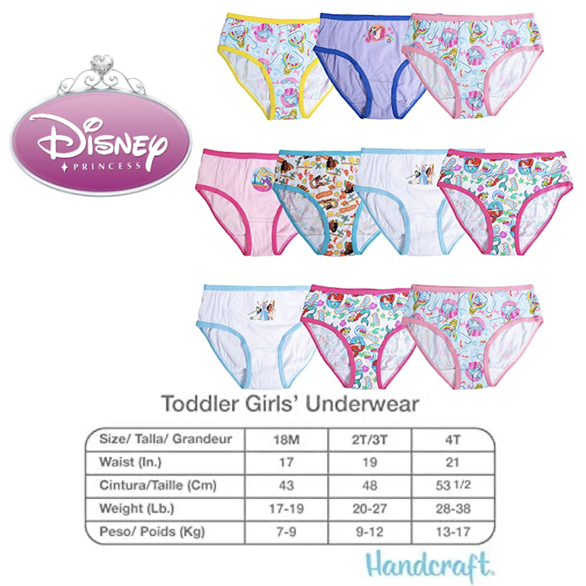 美國 Disney Princess 女童內褲 (10 枚入)