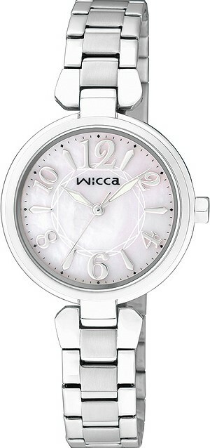 萬年鐘錶 - Citizen - Wicca   公主系列  淡粉色貝殼錶面石英不鏽鋼女錶 BG3-813-11  錶徑26MM