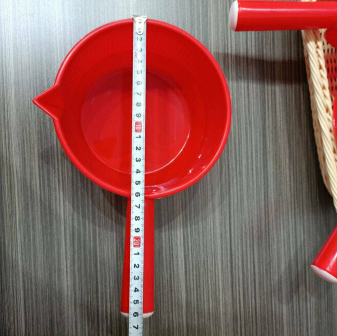 爆款大號紅色水勺 帶長柄水瓢(口徑17cm 單個)