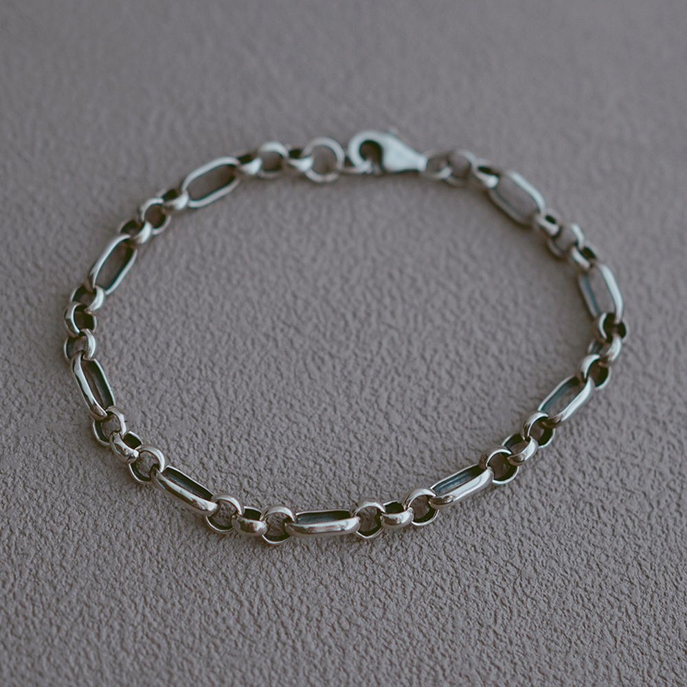 無懼純銀手鍊/SB016| 男生925純銀手鏈  個性 簡約 紳士 時尚男士 男女對鍊 情人節禮物 男生聖誕禮物