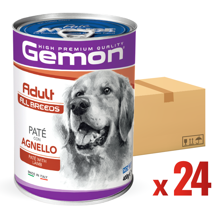 Gemon 意式野味羊肉狗罐頭 400G  (原箱24罐)