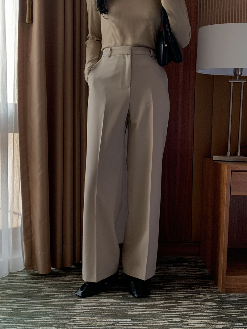 [現貨] 氣質修身直筒西裝褲 [ 2色 / S ]