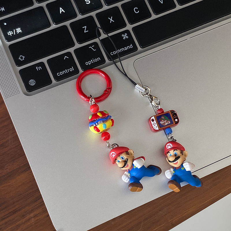 《4456》復古跑跑馬力歐掛飾