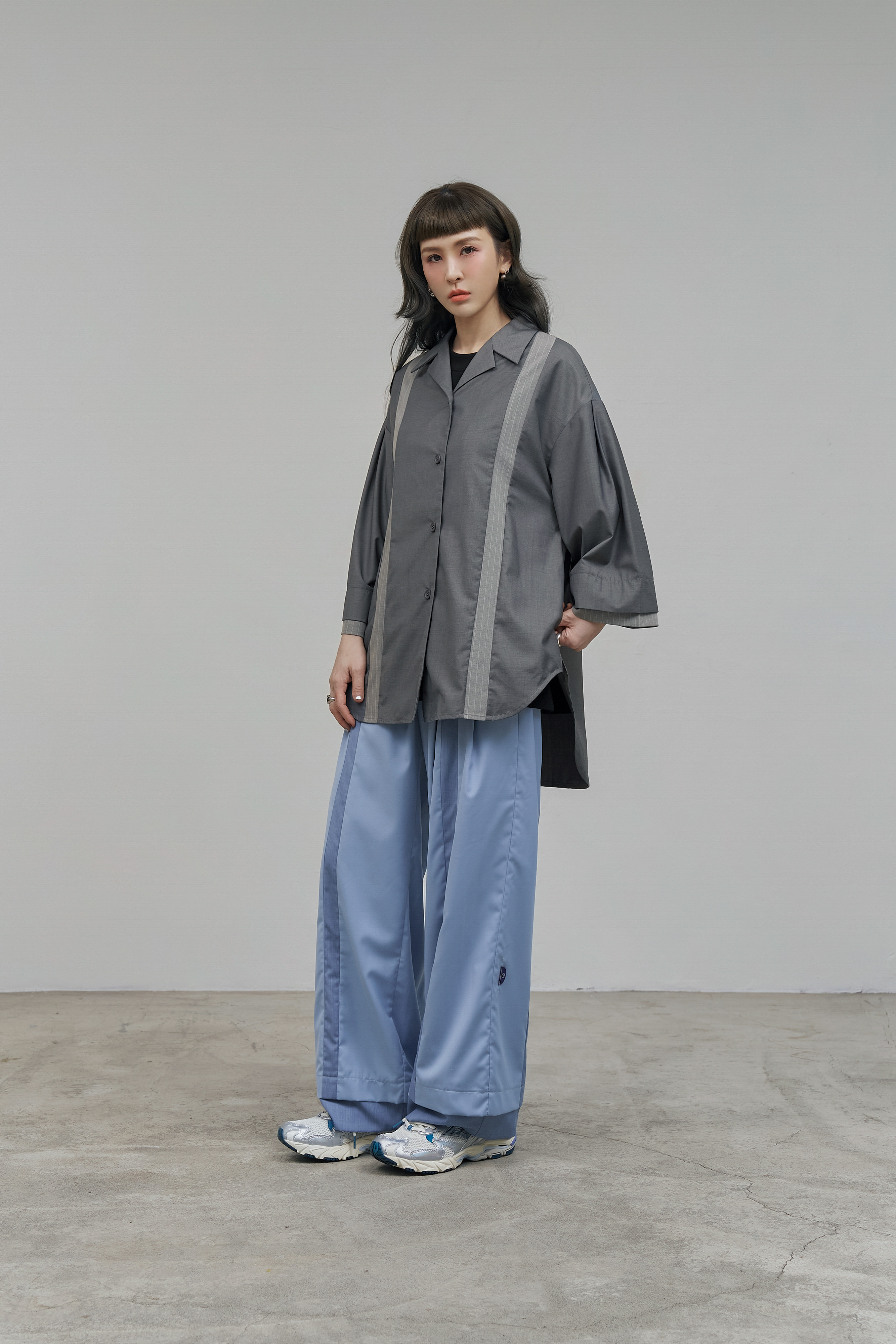 Double Layered Contrast Panel Trousers｜Iceberg