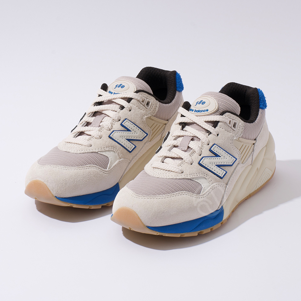 New Balance NB 580 男鞋 女鞋 米白藍色 麂皮 復古 運動 休閒鞋 MT580ESB