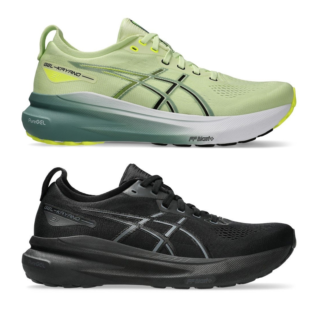 男鞋 ASICS GEL-KAYANO 31 4E 黑色 抹茶綠 超寬楦 緩震 支撐 慢跑鞋【1011B868】