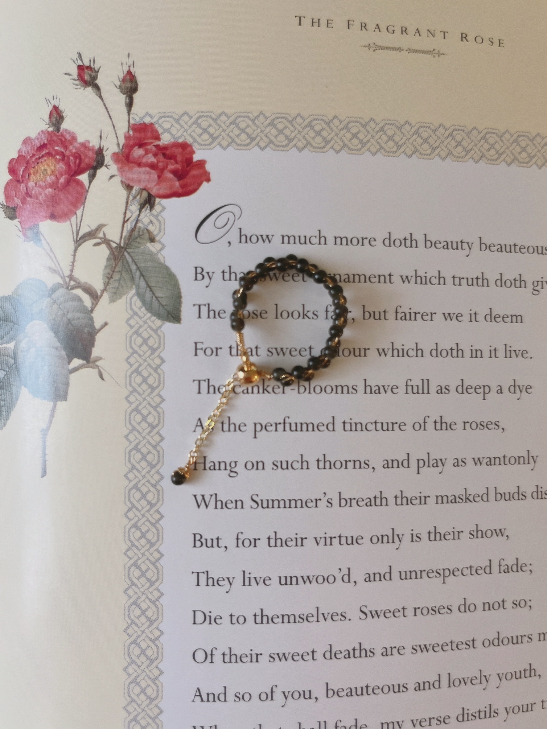 手工製作黑曜石水晶編織鍊戒