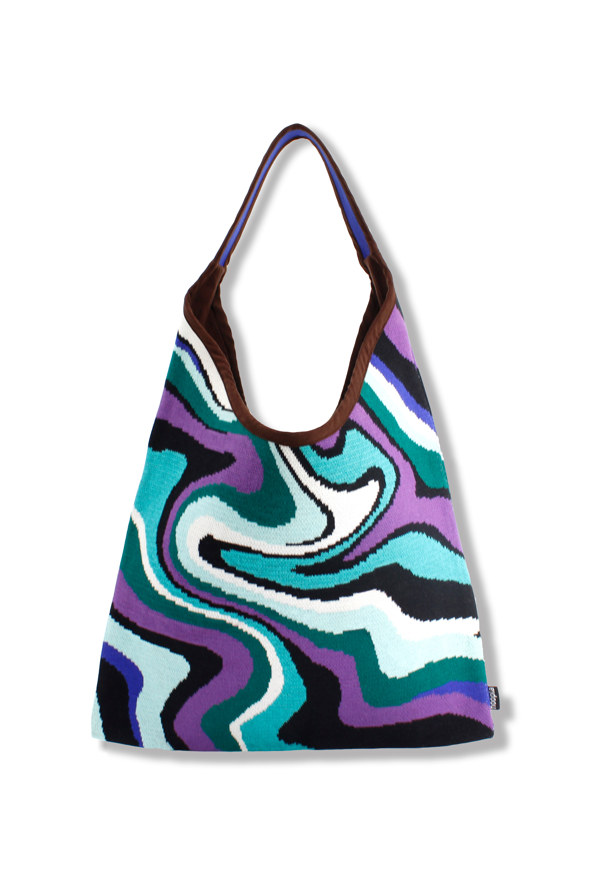 三角抽象流體畫環保袋