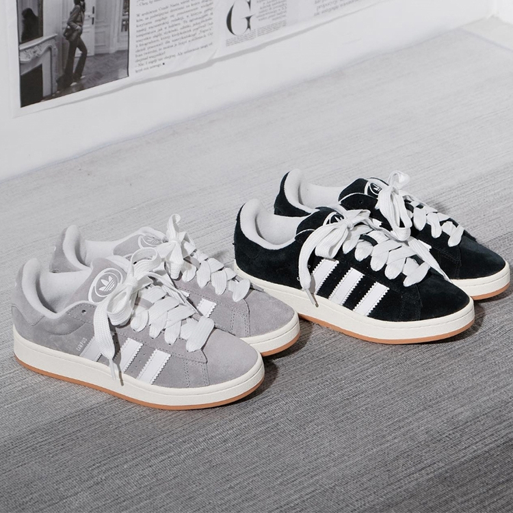 ADIDAS CAMPUS 00S 黑 白 麂皮 CAMPUS 00S 男女鞋 復古 休閒鞋 黑色 灰色 HQ8707 HQ8708