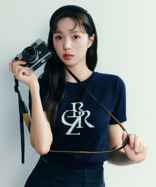 CITYBREEZE BOUCLE SYMBOL SHORT SLEEVE KNIT