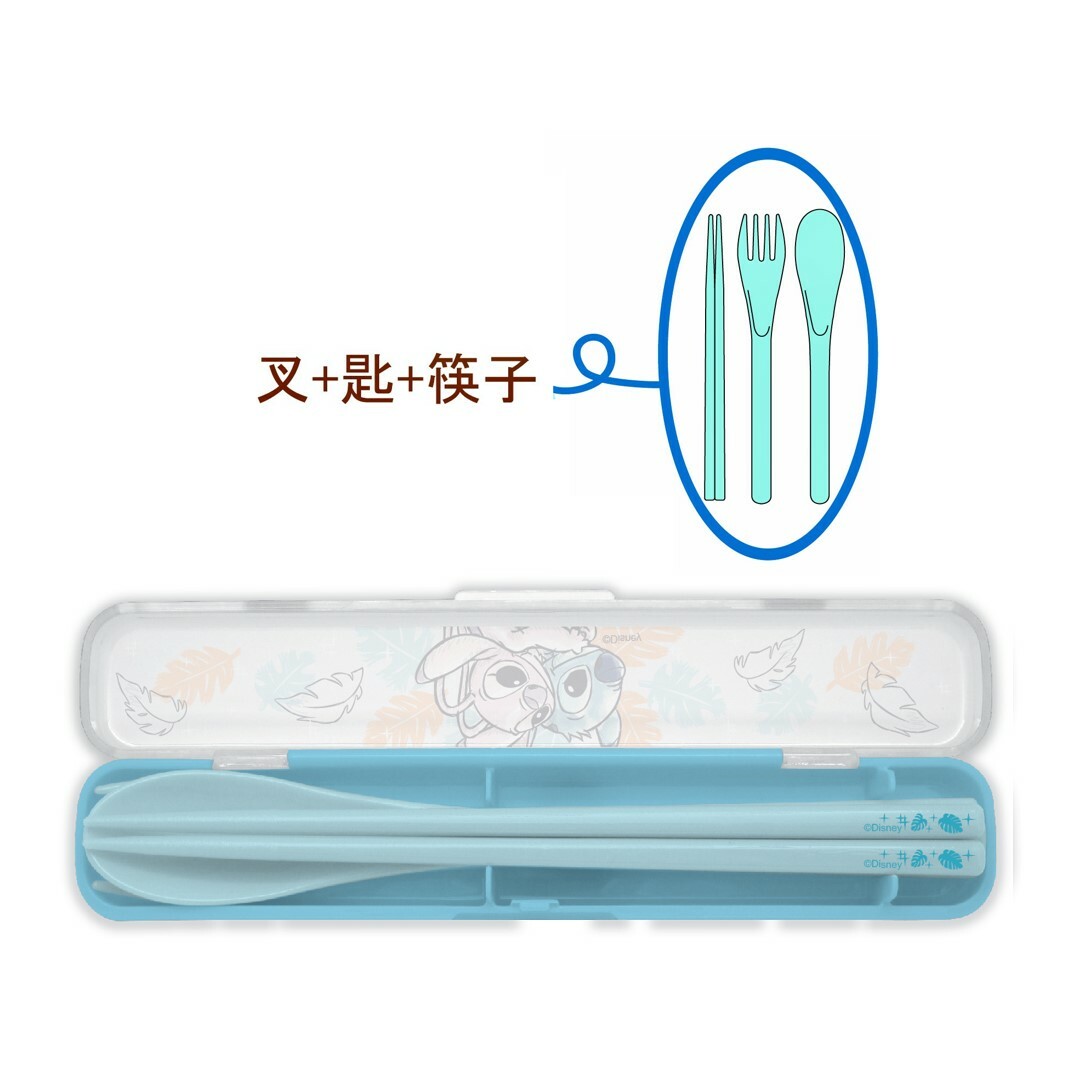 迪士尼 史迪仔- 餐具套裝 (叉+匙+筷)