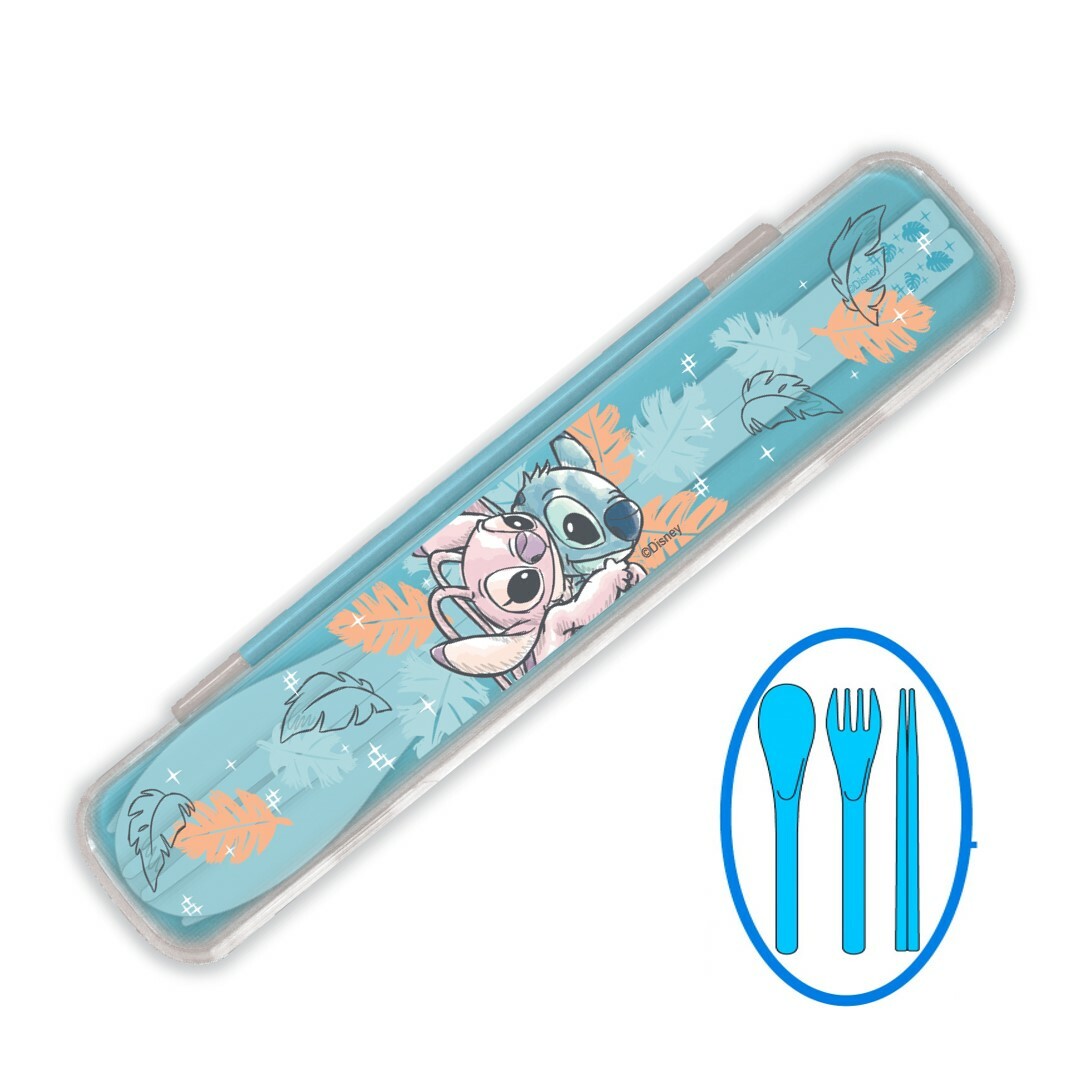 迪士尼 史迪仔- 餐具套裝 (叉+匙+筷)