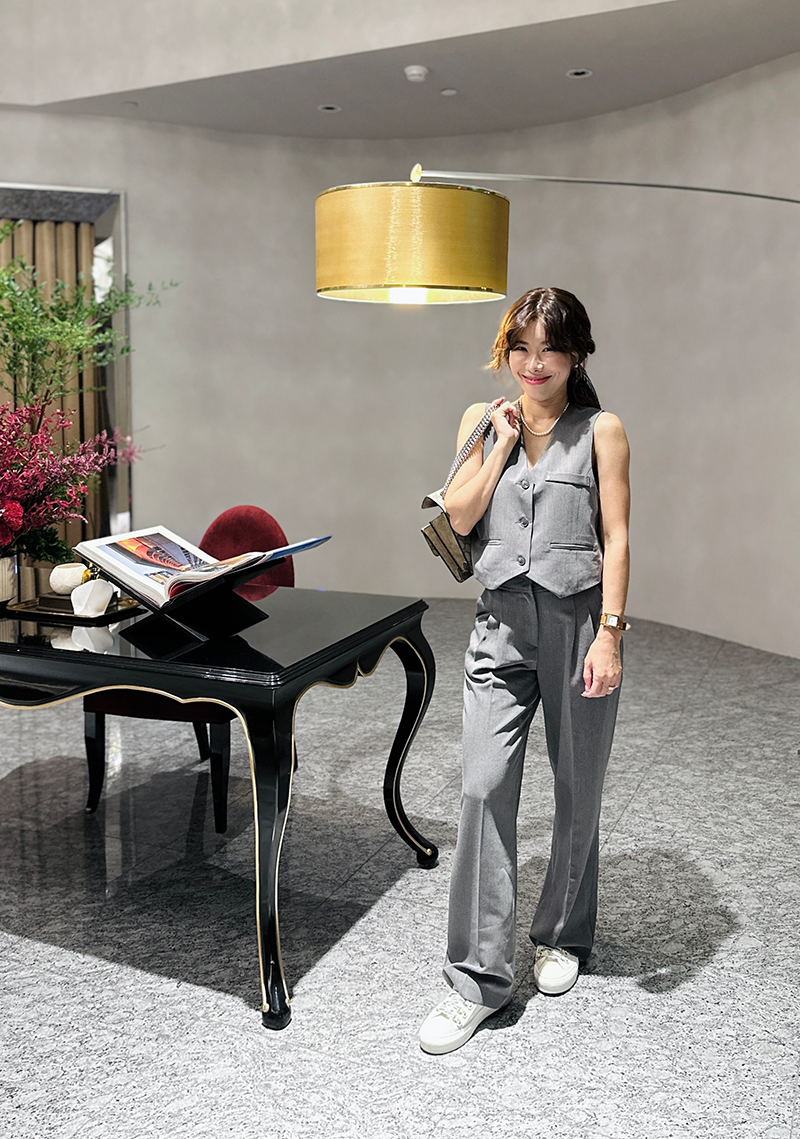 秋季雙細摺西裝褲 [ 灰色 / L ]