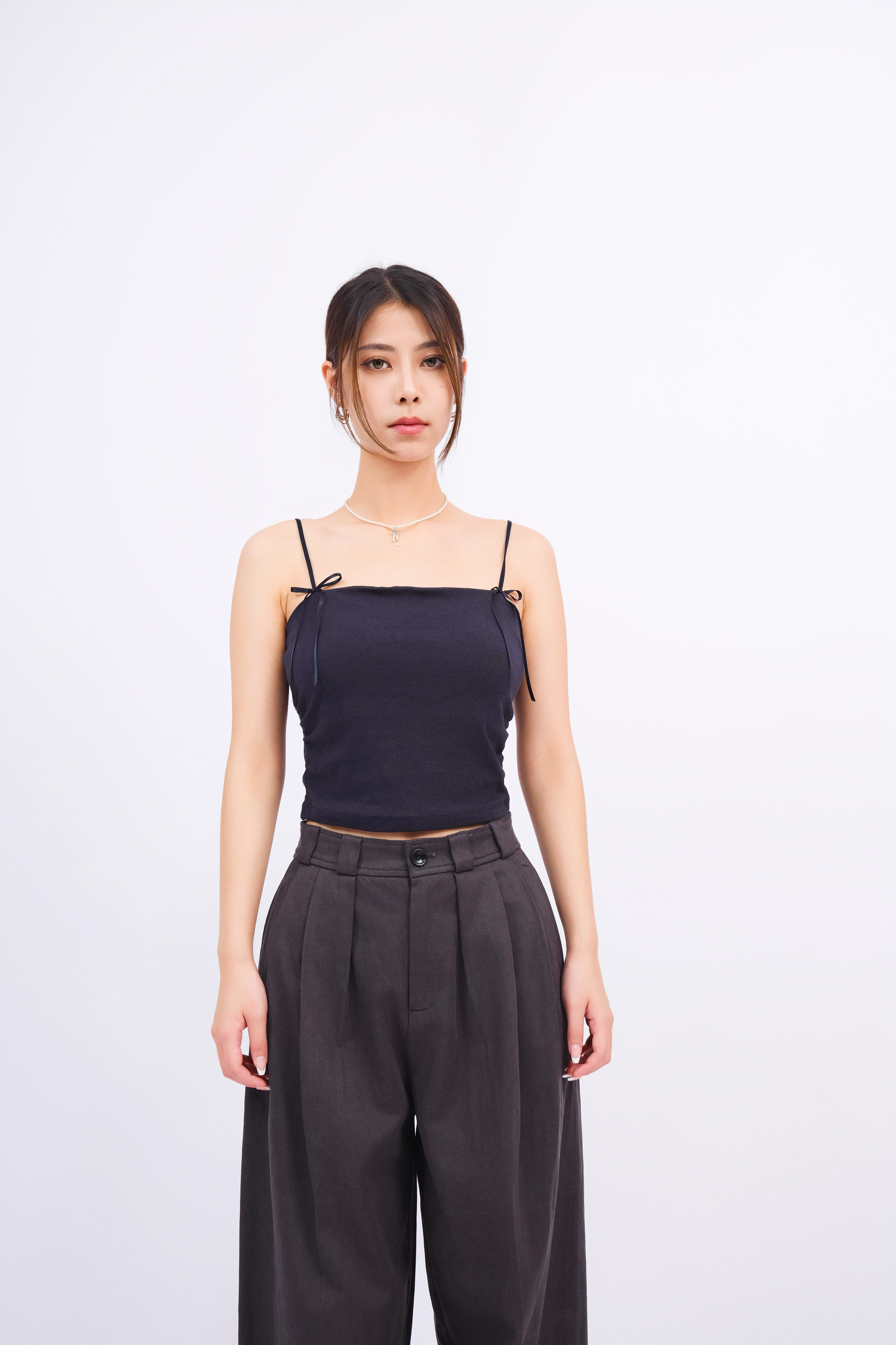 蝴蝶結絲帶吊帶bra top  (現貨款式）