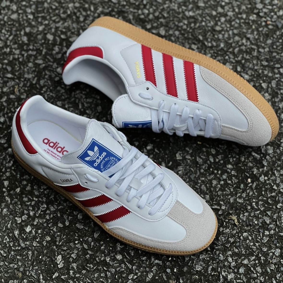 Adidas Originals Samba OG 白紅 焦糖底 復古 德訓鞋 復古經典休閒鞋 板鞋