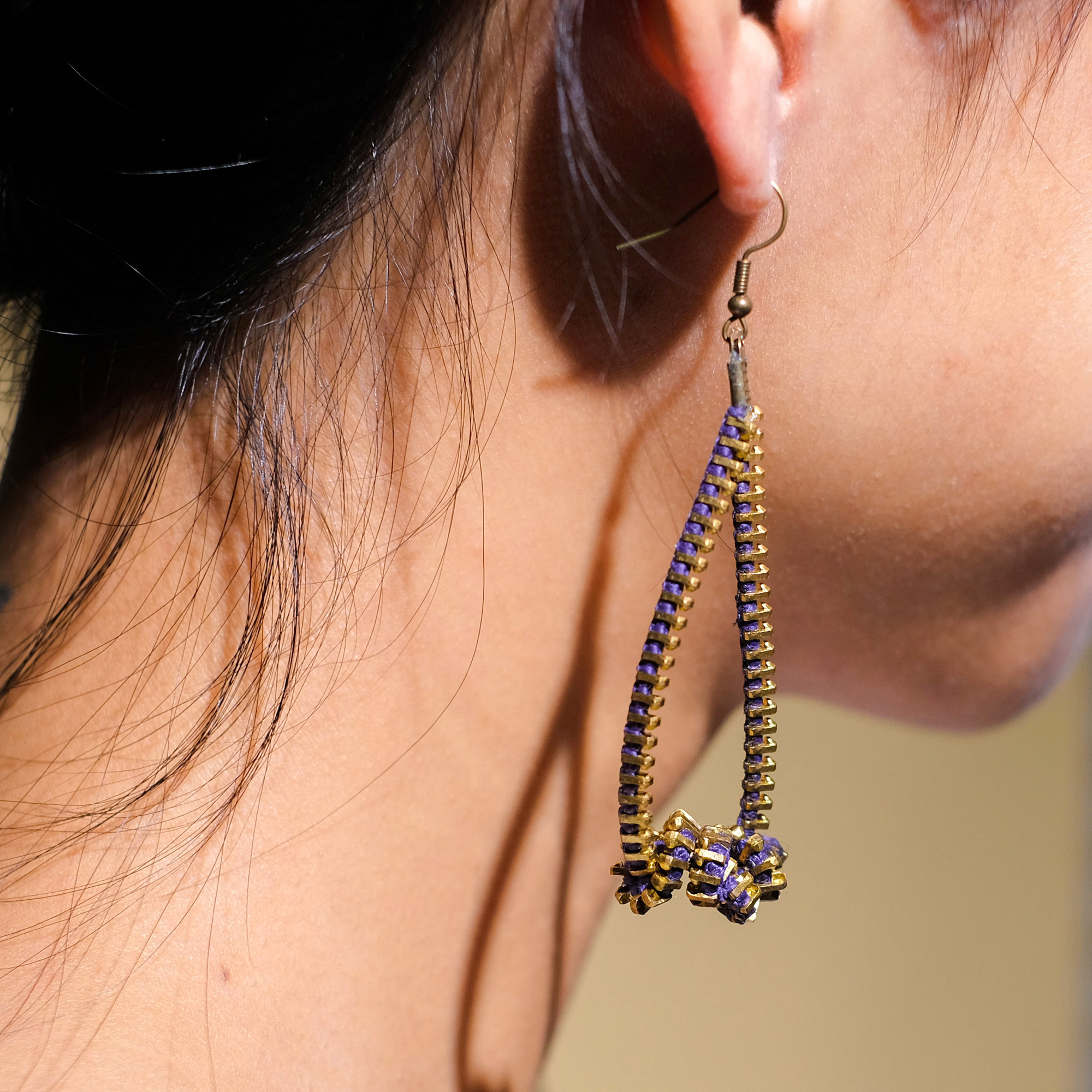 永生鏈耳環｜紫金｜史瓦帝尼