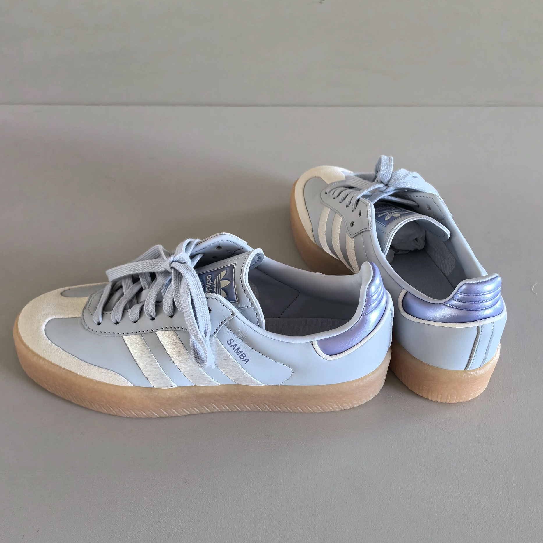 ADIDAS SAMBAE 寶寶藍 藍莓 淺藍 刺繡 焦糖底 厚底 增高 女鞋 IG1953 / 預購