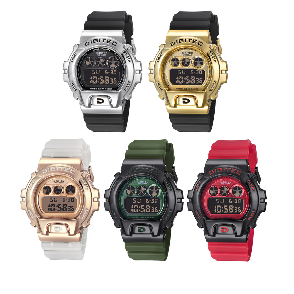 【DIGITEC 數碼科技】 DG-5078T 高貴 運動風格 多功能 防水 電子錶