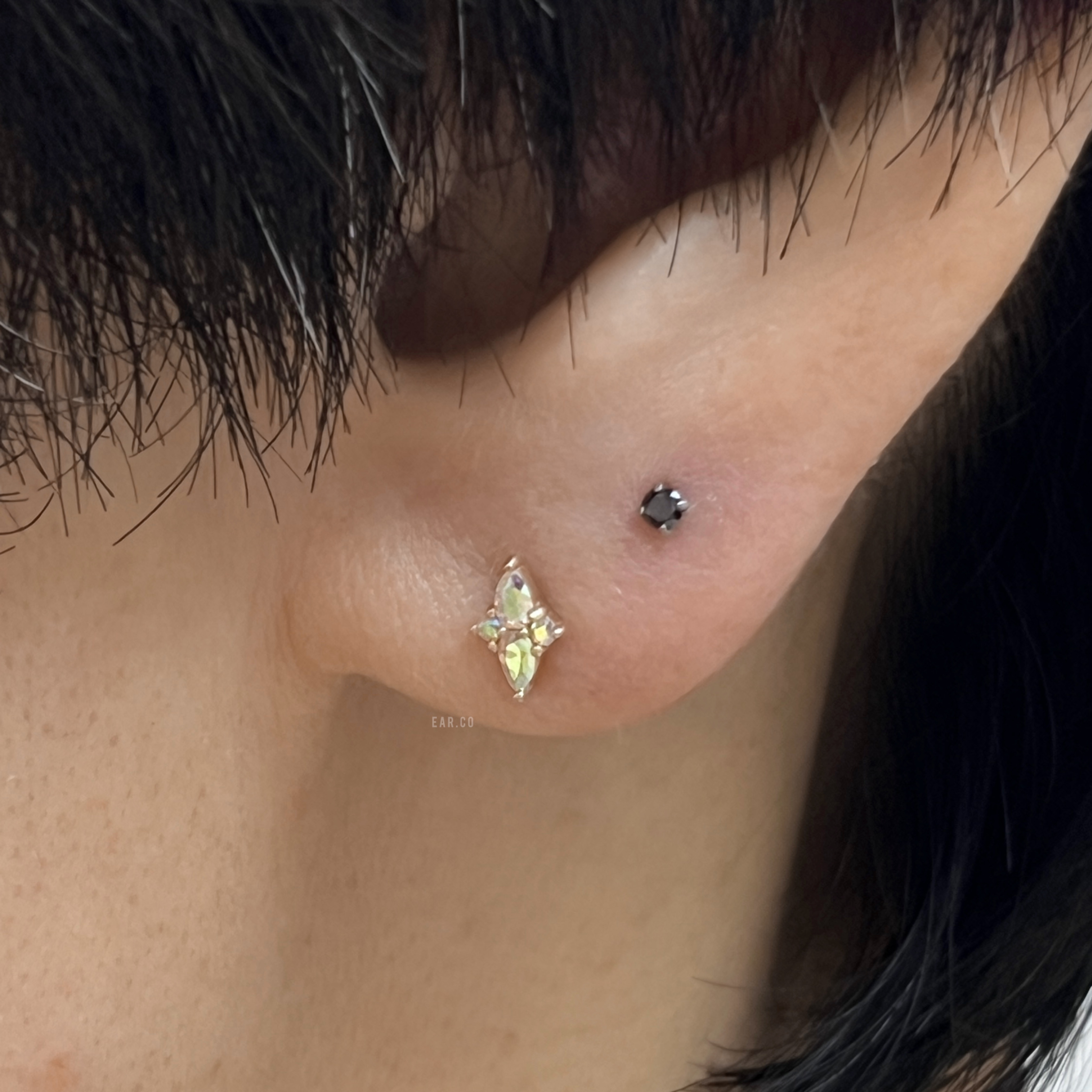 Ethereal 單支平底耳環 - Buddha 14K Gold