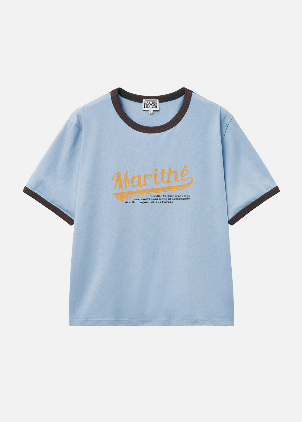 ★Marithe + Francois Girbaud★ VINTAGE BASEBALL RINGER TEE l Marithe Francois Girbaud Vintage Baseball Ringer Light Pink