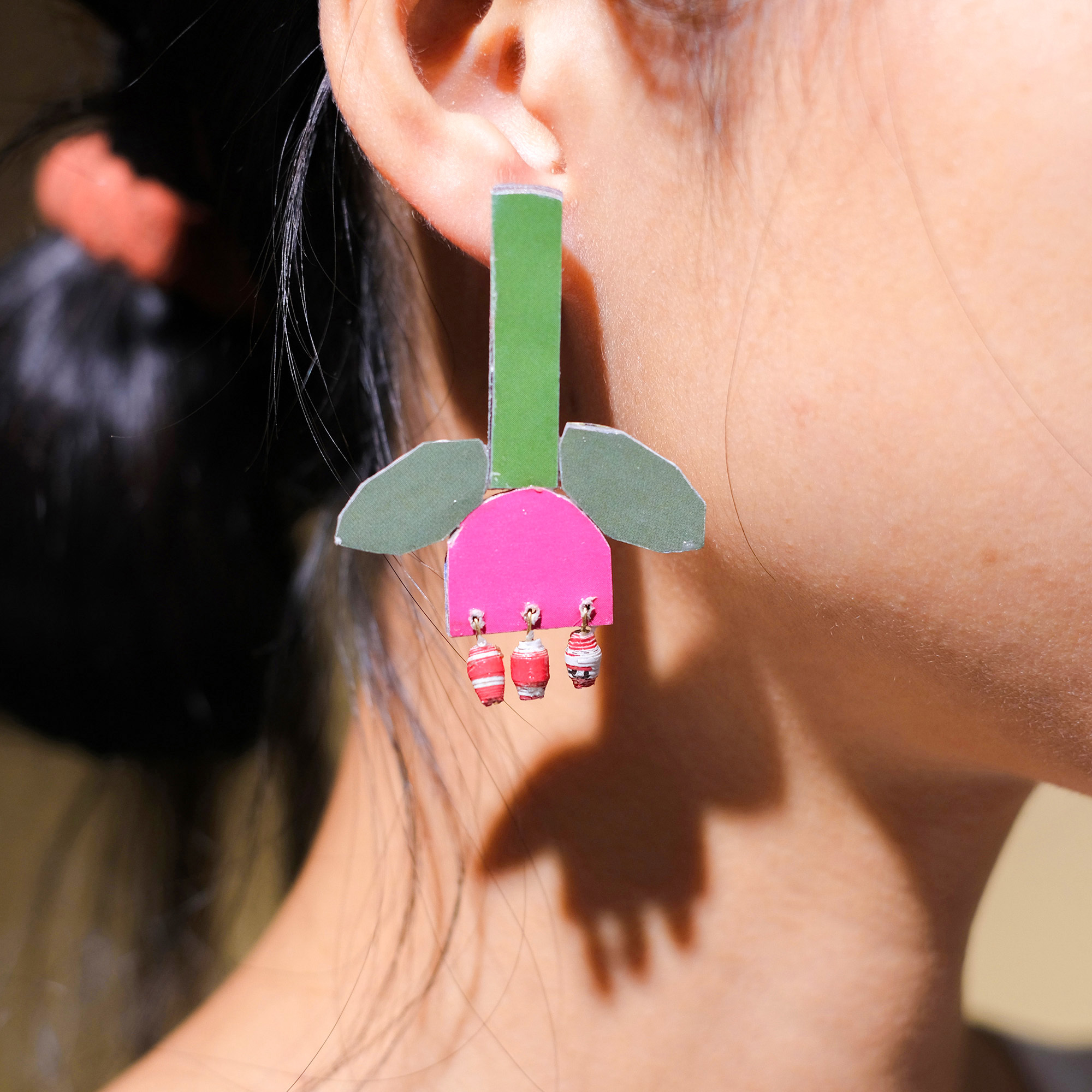 永續工藝｜耳環 - 小花｜史瓦帝尼