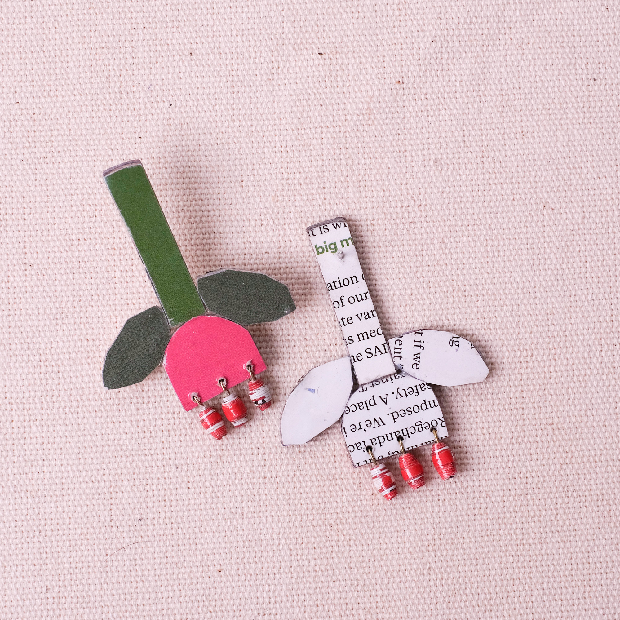 永續工藝｜耳環 - 小花｜史瓦帝尼